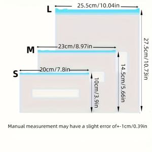 TEMU 100개 재사용 가능한 투명 식품 보관 백 - 튼튼한 플라스틱, 라벨, 과일, 채소, 콩, 식사 준비 정리용; 식품 보관 솔루션 | 보존 백 | 안전한 잠금, 식품 보관 백|가방|냉동고|파우치