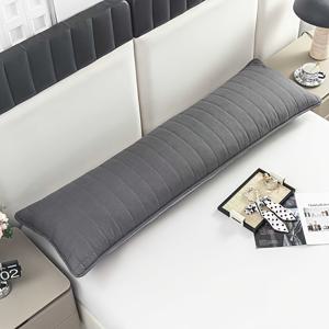 TEMU 1개 다색상 소프트 베이지-친화적 퀸/킹 사이즈 롱 베개 커버 - 퀼트 침대 베개 커버, 봉투 클로저, 바디 베개 호환, 양면 쿠션 보호 커버 (베이지, 화이트, 그레이, 네이비, 버건디) - 세탁기 사용 가능 침구