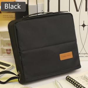 TEMU 대용량 수직 화장품 & 문구 용품 정리 가방 (다중 수납 공간) - 튼튼한 원단 메이크업 보관함, 골드 톤 하드웨어, 휴대용 세면도구 (여행, 사무실, 가정용) - 다기능 뷰티 정리함 (핑크 색상)|화장품정리함