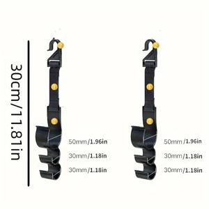 TEMU 2개 세트 차량 트렁크 수납 후크 (컬러 박스 포장), 짐가방, 우산, 낚싯대 홀더 및 범용 시트백 정리대 브래킷용, 차량용 수납 정리함,자동차 보관