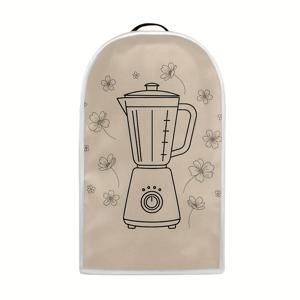 TEMU 플로랄 프린트가 있는 1개 블렌더 커버 - 대용량, 상단 핸들, 내구성 폴리에스터, 주방 가전용 다면 디자인, 휴대용 & 스타일리시한 주방용 블렌더 커버, 장식용 주방 용품, 이지그립 핸들