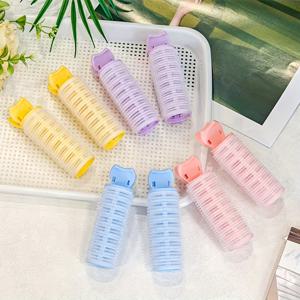 TEMU 8pcs 무열 셀프 접착 헤어 컬러 롤러 세트 - 멀티컬러 (핑크, 블루, 터키스, 옐로우, 퍼플, 라벤더, 베이지, 화이트) | 짧은/중간 길이 머리, 민감한 두피 & 성인용 무열 인스턴트 컬 | 휴대용 DIY 헤어 스타일링, 컬링 아이언, 곱슬 브러시, 롱 컬러, 밤새 컬, 열 없는 컬