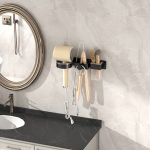 TEMU 1개 벽걸이 헤어 드라이어 홀더, 헤어 스타일링 도구 정리대, 컬링 아이언, 스트레이트너, 브러시 보관용, 욕실 헤어 드라이어 스토리지 랙