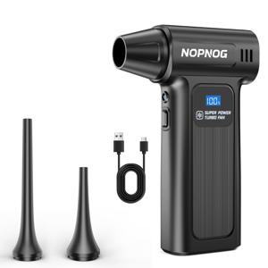 TEMU 2025년형 강력한 제설기, M9 터보 블로어 & 제트 팬 전동 에어 먼지떨이 | 140000RPM 휴대용 차량 및 컴퓨터 청소, 강력 헤어 드라이어, USB 충전, 리튬 배터리-18650 시리즈