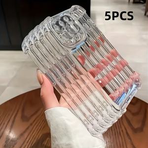TEMU 아이폰 16, 15, 14, 13, 12, 11 Pro Max, X, Xs Max, Xr, 8, 7 Plus 후면 보호용 충격 방지 투명 폰 케이스 5개 팩