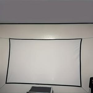 TEMU 60인치 휴대용 4K 울트라 HD 프로젝터 스크린 - 접이식 풀 HD 극장 및 야외 영화 디스플레이, 스마트폰/노트북/프로젝터 호환, 파티, 회의, 게이밍용 경량 프로젝션 TV (배터리/전자 제품 미포함)|이동식TV