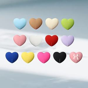 TEMU 13개 하트 모양 와인 글라스 마커 세트 - 배첼로렛 파티, 졸업 축하 및 테이스팅 이벤트용 컬러풀 PVC 스템 식별기 - 내구성 있고 스타일리시한 음료 마커 (핑크, 블루, 그린, 옐로우, 화이트, 블랙) - 와인 액세서리, 파티 드링크 마커, 재미있는 디자인, 고품질 공예, 결혼식 선물, 컵 마커, 유리컵 마킹, 와인 글라스 마커, 음료 마킹