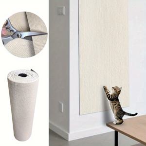 TEMU 자체 접착 고양이 긁기 매트 - 잔여물 없는 탈착 가능, 스크래치 방지 표면, 실내용 현대적인 디자인 - 벽, 실내 고양이 긁기 포스트, 고양이 긁기 포스트, 수직 고양이 스크래처, 대형 고양이 스크래처, 고양이 스크래치 트리, 실내 고양이 스크래칭