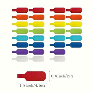 TEMU 35개 대형 자체 접착 케이블 라벨 - 재사용 가능한 다색 와이어 정리기, 마우스, 키보드, 자동차 키 및 식별 마커, 병 뚜껑 공예용, 병 뚜껑 공예용, 자체 잠금 가능한 쓰기 가능한 케이블 타이, 패브릭 케이블, 케이블 정리기, 케이블 홀더