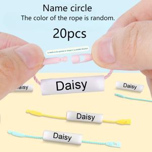 TEMU 맞춤형 이름표 - 성인용 커스텀 이름/이니셜 라벨, 재사용 가능한 이름표 (녹색, 분홍색, 노란색), 사무용품 - 신발, 병, 가방, 우산 호환, 쓰기 위한 라벨