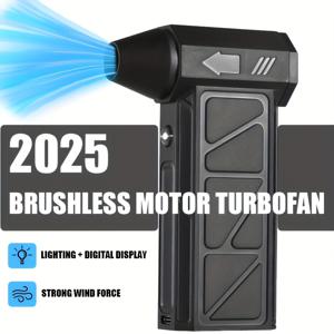 TEMU 다기능 브러시리스 모터 터보 팬, USB 충전식, 내구성 ABS 소재, 차량 청소, 눈 치우기, 먼지 제거 등에 적합, 인체공학적 핸들, 야외 캠핑 및 자동차 관리에 이상적, 블랙 스타일리시 디자인, 다기능 가젯, , 눈 치우는 도구,자동차 관리 액세서리,현대적인 청소 도구,휴대용 선풍기,경량 팬,다용도 가제트,캠퍼스|캠핑선풍기