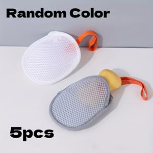 TEMU 포켓 비누 거품망 5개 세트, 소형 폼 클리닝 비누망, 특수 비누망 백, 순백색 거품망, 욕실 타월망, 가정용 다기능 초소형 욕조 거품망, 다용도 메쉬백,비누 거품 클리닝,거품 포착기,메쉬 비누 그물, 디자인,내구성 있는 버블 네트,고밀도 직조 그물,욕실 정리함,샤워 유지보수 사용자,샤워 배수구 관리,싱크대 비누 보관함