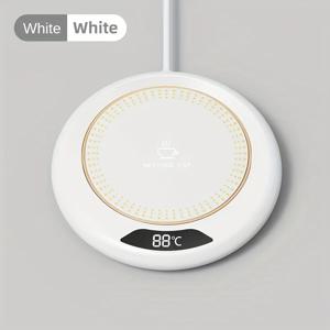 TEMU 1팩 USB 전원 스마트 전기 핫 커피 컵 워머 & 음료 히터 - 3단계 온도 조절, 자동 종료, 여행/사무실/가정용, 머그잔 호환 (USB 전원, 조립 불필요)