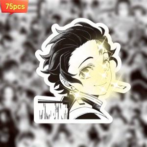 TEMU 75개 전투, 열정적인 애니메이션 스티커 - 노트북, 휴대폰, 수하물, 물병, 다이어리용 T-A-N-J-I-R-O우 퍼피럴 - 애니메이션 팬을 위한 완벽한 선물, 애니메이션 액세서리, 생동감 있는 일러스트레이션, 내구성 있는 접착제, 장식 데칼, 애니메이션 애호가, 고품질 인쇄, 랩탑 스티커, 휴대폰 스티커