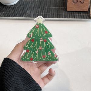 TEMU 크리스마스 트리 폰 그립 스탠드, 접착식 텔레스코픽 에어 쿠션 홀더, 여성과 소녀를 위한 축제 크리스마스 선물, 파티 용품 스타킹 스터퍼, 대부분의 휴대폰에 적합한 휴대용 카툰 디자인, 휴대용 기기 스탠드,접착식 휴대폰 홀더,축제용 휴대폰 액세서리,에어 쿠션 폰 스탠드,장난스러운 미학,크리스마스 트리 모양,유연한 홀더,내구성 있는 그립|그립톡