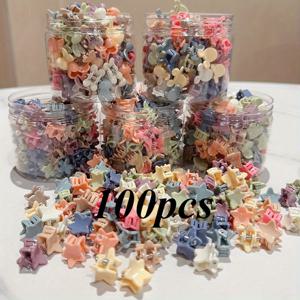 TEMU 100개입 캔 혼합 컬러 소형 헤어 클립 여성용, 다양한 스타일, 심플하고 귀여운 디자인, 모든 헤어스타일에 적합, 데일리 캐주얼 및 외출용, 박스 포장 소형 클립, 귀여운 앞머리 및 날리는 머리 클립, 선물 및 일상 착용에 적합, 다양한 축제에 어울림, 일상 헤어 스타일링, 클립,내구성 있는 머리핀,미니 헤어핀,멀티팩 클립