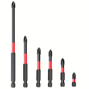 TEMU 6개 S2 스틸 자석 드라이버 드릴 비트 세트 - 고 토크 자석 드라이버 비트, 퀵 체인지 디자인, 1/4