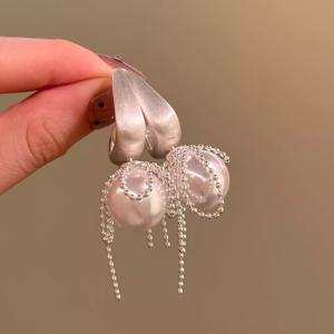 TEMU 여성용 패션 귀걸이 2개 세트, 우아하고 고급스러운 프렌치 스타일 인조 진주 태슬 멀티웨어 귀걸이, 정교한 선물 상자 포장, 발렌타인데이, 할로윈, 프로모션, 고백 선물, 친구 파티 연회 선물, 데일리 출근, 휴가, 결혼식, 연회 착용에 적합, 휴가 귀걸이,스타일리시 귀걸이,우아한 디자인,고품질 귀걸이,다용도 귀걸이,특별한 날