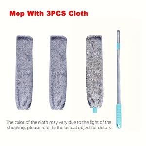 TEMU 접이식 먼지 브러시 및 확장형 텔레스코픽 폴 - 헤비듀티 수동 원터치 작동, 다용도 표면/가구 밑/차량/야외 청소 도구, 조절 가능한 길이로 침대/소파/캐비닛 베이스 청소