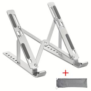 TEMU 새로운 조절 가능한 노트북 스탠드, 알루미늄 접이식 컴퓨터 받침대, 10-15.6인치, 6단계 각도 조절 인체공학적 디자인, 보관 가방 포함, 크리스마스 및 할로윈 선물용, 휴대용 작업대,인체공학적 작업 공간,모던 오거나이저,컴팩트 스탠드,튼튼한 라이저,내구성 있는 구조,컴퓨터 스탠드,접이식 책상,학생들,게이머|키보드|쇼파|책상