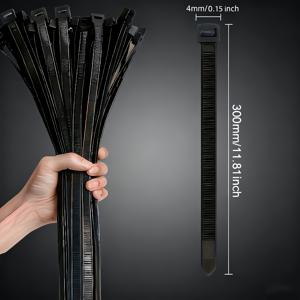 TEMU 500개 12인치 블랙 헤비듀티 자동잠금 나일론 케이블 타이 | 밸류 팩 | 가정, 사무실 및 산업용 수리, 야외 및 정원 작업에 이상적, 전선 정리 및 묶기에 쉬운 사용 | 소형 레이싱카 수리 도구 키트, 산업 유지보수,헤비듀티 스트랩,고강도 타이,와이어 정리기,고정 도구,산업 전문가,DIY 애호가