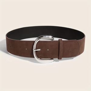 TEMU 여성 빈티지 웨스턴 벨트 - 우아한 브라운 색상에 골드 톤 버클, 깨지지 않는 내구성 좋은 PU 소재, 포멀 & 데일리 허리 밴드 - 바지, 청바지, 드레스, 파티, 파티 액세서리와 호환 | 빈티지 웨스턴 스타일 | 내구성 좋은 PU 벨트