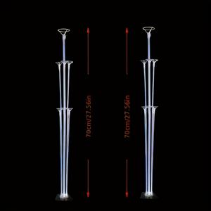 TEMU 투 세트, 70cm 풍선 스탠드 (자체 접착식 받침대 포함) - 결혼식, 생일 파티, 테이블 장식 및 샤워 용품을 위한 튼튼한 아크릴 풍선 홀더. 크리스마스, 새해, 발렌타인데이, 파티 행사에 적합