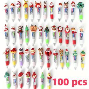 TEMU 귀여운 멀티 컬러 젤 펜 세트 (크리스마스용), 포켓에 딱 맞는 사이즈, 다이어리 및 메모를 위한 부드러운 필기감, 휴일 시즌 사무실 또는 학습용 선물로 이상적, 크리스마스 선물 싸게 사세요, 크리스마스 펜, 학용품, 필기용 펜, 문구류