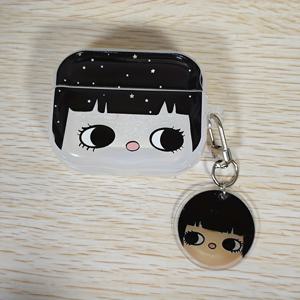 TEMU 귀여운 만화 큰 눈 소녀 에어팟 1/2/3/4/Pro/Pro2/Pro3/Pro4 이어폰 케이스 커버 - 스타일리시한 창의적인 이어폰 보호 케이스, 가젯 액세서리,장난스러운 미학,폰 액세서리,이어버드 홀더,패션 애호가