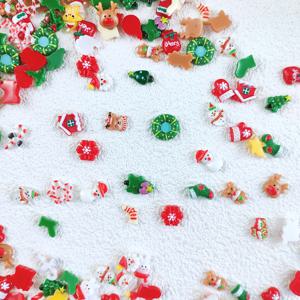 TEMU 다양한 모양의 미니 귀여운 크리스마스 레진 장식 100개 세트, DIY 공예, 네일 아트, 크리스마스 파티 선물 장식, 헤어 클립 및 장식 제작용, 휴일 장식,축제 공예,레진 참,장식 액센트,경량 레진,공예 용품,DIY 취미 애호가,네일|네일