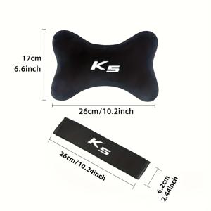 TEMU (목 1개 + 어깨 패드 1개) K5 레터형 자동차 헤드레스트 및 벨트 어깨 패드에 적합합니다. 플러시 소재로 통기성과 편안한 목 지지력을 제공하며, 모든 계절에 편안함을 주어 휴식 시간을 선사합니다. 가족 및 친구를 위한 완벽한 선물입니다.