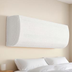 TEMU [2025 신상 시즌 제품] 북유럽 스타일 스트레치 에어컨 커버 | 오프화이트 파인애플 체크 자카드 원단 | 3초 분리형 및 세탁 가능한 먼지 방지 커버|에어컨실외기커버|에어컨커버