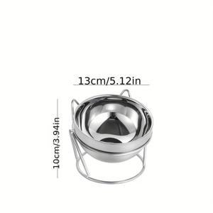 TEMU 1개 스테인리스 스틸 304 고품질 고양이 밥그릇, 인체공학적 디자인 - 넘치지 않음, 스크래치 방지, 내구성 및 간편한 세척, 실내/실외 사용에 적합, 배터리 없음