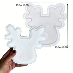 TEMU 크리스마스 말모리 몰드 - 논스틱, 쉬운 분리 실리콘 트레이 몰드 ( 장식, 테이블 센터피스, 장식품용) - 레진, 석고, 점토 호환 - 축제 분위기 크리스마스 공예 몰드, 크리스마스 몰드, 시즌 장식, 재미있는 디자인