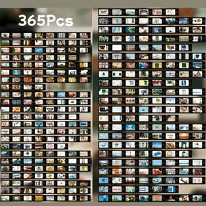 TEMU 365개 레트로 테이프 스티커 시리즈 PET 스티커 - DIY 다이어리, 스크랩북, 문구류, 카드, 사진, 컵, 휴대폰 케이스 등 장식용 스티커 팩, 봉투 선물 포장 밀봉 스티커, 문구류 맞춤 제작,장식용 접착 스티커,레트로 스티커 팩,불규칙한 모양,광택 있는 애완동물 소재,내구성 있는 비닐