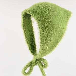 TEMU 여성 레트로 & 파스텔 핑크/그린/옐로우 - 부드럽고 따뜻한 겨울 스카프, 삼각 헤어밴드 & 넥 랩, 세탁기 사용 가능, 우아한 데일리 & 포멀