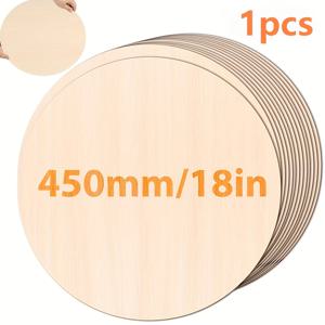 TEMU 1팩 대형 18인치 무도색 나무 원형 슬라이스, DIY 공예 파티 장식 - 할로윈, 크리스마스, 결혼식 및 휴일 홈 데코에 적합, 계절 장식,러스틱 데코,수제 공예품,매끄러운 표면,나무 디스크,이벤트 플래너