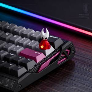 TEMU 다크 가디언 타로 캐릭터 키보드 키캡 - 빛나는 카포테 스타일 망토 & 별 엠블럼, PC 게이밍용 애니메이션 데스크 액세서리, QWERTY/심볼 키 호환 (수집용 컴퓨터 액세서리)