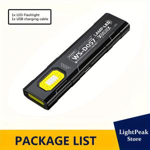 TEMU 1개 휴대용 LED 손전등, 5가지 모드 토치, USB 충전식 가정용 손전등, 펜 클립 포함 밝은 야외 랜턴, 레드 및 스트로브 라이트, 가벼운 작업등, 집, 하이킹, 낚시, 캠핑, 비상 조명용|캠핑랜턴