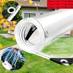 TEMU 업그레이드된 두꺼운 PVC 방수 타포린 | 14.1 밀, 방풍, 방수, 야외 파티오 도어 파빌리온 장식, 정원 식물 보호, 닭 및 가금류 덮개에 적합, 브랜드: Zao Mu Yu