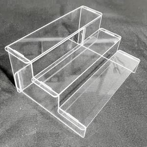 TEMU 3단 투명 아크릴 디스플레이 스탠드 - 모던 디자인, 3개의 독립적인 칸막이, 고탄성 소재, 피규어, 미니 조각상, 모델 세트, 미스터리 박스 및 수집품에 적합, 튼튼한 두꺼운 하중 지지 구조