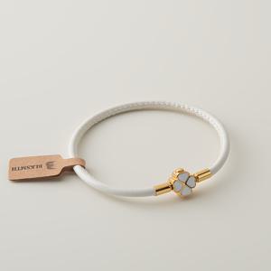 TEMU BLKSMTH 럭셔리 클래식 스타일 4엽 알파파 여성 팔찌 선물 가죽 소재, 웨딩 주얼리, 웨딩 팔찌, 웨딩 선물, 결혼식