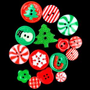 TEMU 15개 크리스마스 트리 장식 버튼 세트 - 축제 분위기의 녹색 & 빨간색 레진 공예 버튼, 장식, 의류, 주얼리, 스크랩북용 - 섬세한 장식이 있는 귀여운 크리스마스 트리 핀, 공예 애호가, 크리스마스 장식에 적합