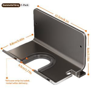 TEMU 튼튼한 도난 방지 헤어 드라이어 홀더 - 드릴 없이 벽에 설치하는 공간 절약형 디자인, 튼튼한 금속 구조, 호텔, 헬스장, 가정, 살롱용