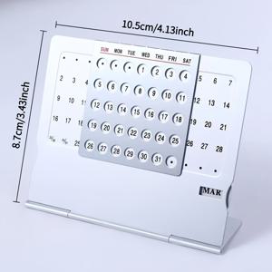 TEMU 영원한 월별 보기 데스크탑 캘린더 플랜 - 연도 없음 정리함, 월별 칸막이, 주간 레이아웃, 빨간색 라벨로 날짜 인쇄 - 홈 오피스, 작업 공간 또는 개인 계획용으로 설계됨, 철제 재질, 영어, 월간 플래너 | 모더