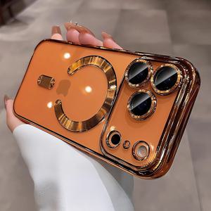 TEMU 아이폰 11/12/13/14/15/16/17 프로 맥스 플러스용 마그네틱 투명 아크릴 케이스 - 무선 충전 호환, 슬림 보호 커버 및 마그네틱 스탠드, 디자인,스크래치 방지 쉴드,내구성 있는 소재,스마트폰 소유자,기술 애호가