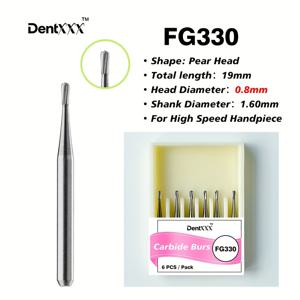 TEMU 1개/6개 FG 초경 드릴 비트 - 고속, 정밀 연마 & 내구성 FG 드릴 비트 (실험실용), 텅스텐 스틸 재질, 산업 및 과학적용에 적합