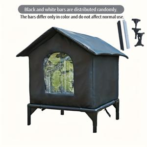 TEMU 방수 디자인의 고양이 하우스, 따뜻하고 방풍이 되는 애완 동물 침대, 바닥 리프트 베이스, 지붕, 누수 방지 밀폐형 애완 동물 텐트, 실내/실외 사용, 대형, 중형 및 소형 고양이에 적합, 고양이 크리스마스 선물