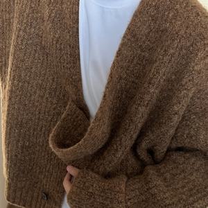 TEMU 남성용 오버사이즈 캐주얼 가디건 스웨터, 두꺼운, 부드러운, 포근한 니트 원단으로 제작되어 트렌디한 룩에 완벽합니다.