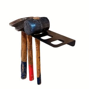 TEMU 주오 메이 헤비듀티 금속 벽걸이 공구 정리대 - 해머 홀더 & 플라이어 보관 선반, 공구 슬롯 포함, 공간 절약형 작업장 및 공구 선반 (해머, 렌치, 드라이버용) - 내구성 강한 블랙 (중국어 호환)